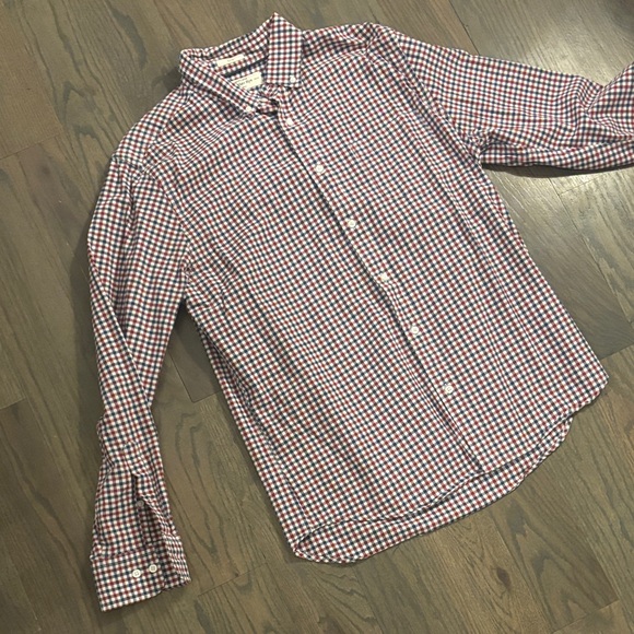 Hawker Rye Stretch Oxford Men's Red and Blue Checkered Shirt - Size Large - Picture 6 of 7